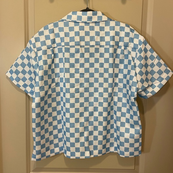 Cider Checkerboard Short Sleeve Button Up - Picture 3 of 3